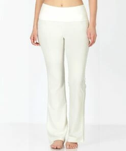 Budget 🌟 Zenana Ivory High-Waist Yoga Pants - 👩 Women & Plus 🌟