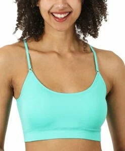 Promo 👏 Zenana Mint Seamless Cross-Back Bralette ✔️