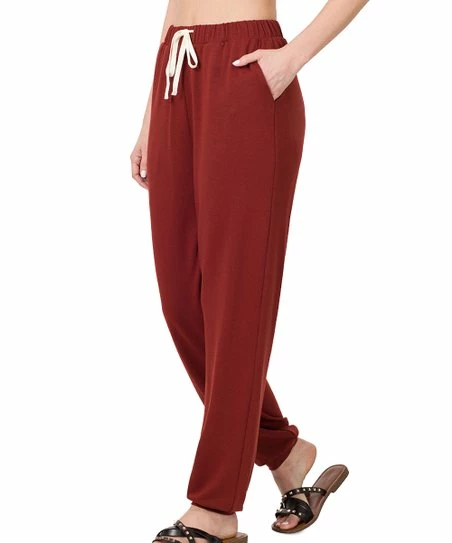 Top 10 ๐ Zenana Fired Brick Drawstring Pocket Joggers - ๐ฉ Women ๐