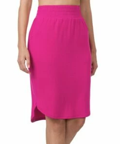 Buy 🎁 Zenana Magenta Elastic-Waist Pocket 👗 Skirt - 👩 Women ✨