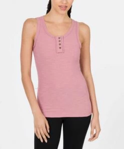 Top 10 🧨 Zenana Light Rose Ribbed Button-Front Tank - 👩 Women 🛒