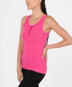 Best Pirce 🎉 Zenana Fuchsia Ribbed Button-Front Tank - Plus ✨