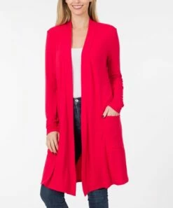 Promo 🛒 Zenana Ruby Longline Open Cardigan - 👩 Women & Plus 🤩