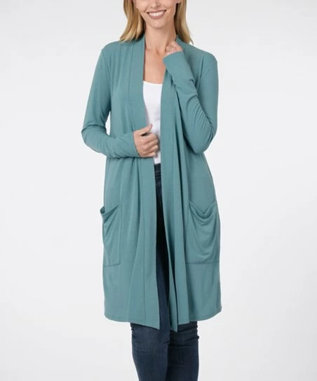 Best reviews of ๐ Zenana Dusty Teal Longline Open Cardigan - ๐ฉ Women & Plus โจ