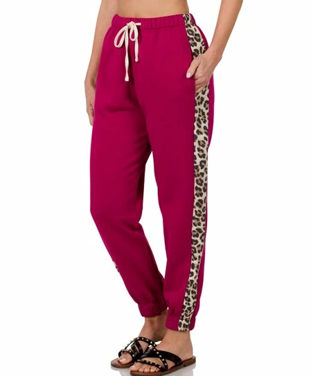 Best deal โจ Zenana Magenta Contrast Panel Drawstring Pocket Sweatpants - ๐ฉ Women ๐