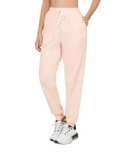 Top 10 😀 Zenana Cream Pink French Terry Drawstring-Waist Sweatpants - 👩 Women 😀