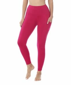Flash Sale 🎁 Zenana Magenta Side-Pocket Microfiber Leggings - 👩 Women & Plus ✔️